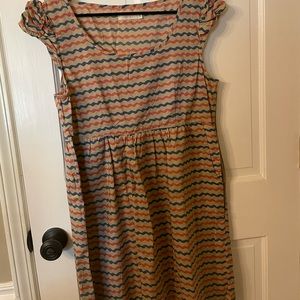 Cute ruffle sleeve cotton dress with pockets